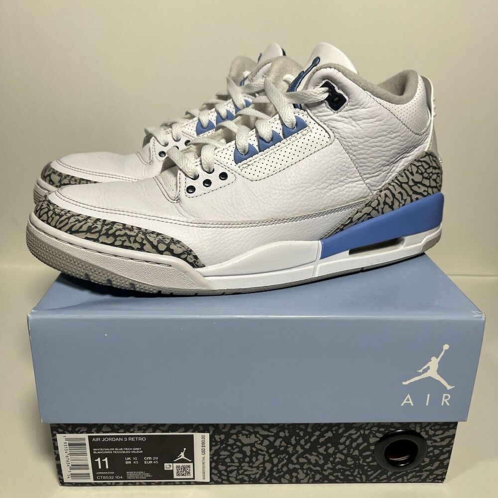 Size 10.5 - Jordan 3 Retro Mid UNC University Blue